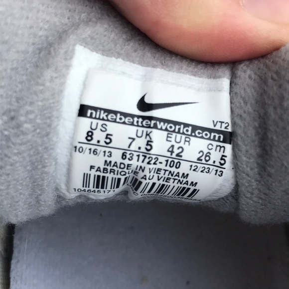 Grey and white nike air max light size 8.5 - Picture 6 of 6